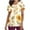 Yellow, variant on Xfvqtps Scrub Tops for Women Sunflower Printed Soft V-Neck Scrubs Comfortable Lightweight Nursing Uniforms Casual Printed Short Sleeve Nurse Top Working Uniforms with Pockets Yellow