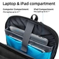 thumbnail image 4 of Mochila DUSLANG para portátil de viaje de 17 pulgadas con puerto USB, negra, 4 of 9