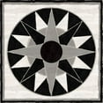 thumbnail image 2 of Reed, Tara 26x26 Gold Ornate Wood Framed with Double Matting Museum Art Print Titled - Black  and White Quilt Block X, 2 of 4