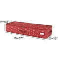 thumbnail image 2 of Covermates Keepsakes Gift Wrap Organizer - Holds up to 25 Rolls - Heavy Duty - Accessory Trays with Adjustable Compartments - Mesh Pocket - Holiday Storage, Red Snowflake, 2 of 8