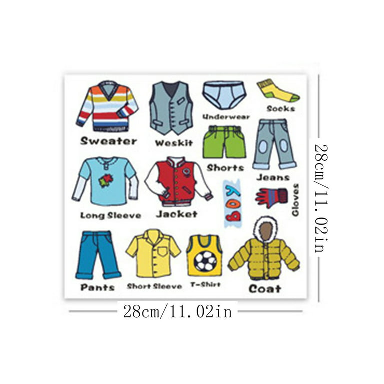 amousa Clothes Reflective Box Classification Underwear Sticker Label Boy  Storage Little Boy Stickers Reusable Stickers For Girls 