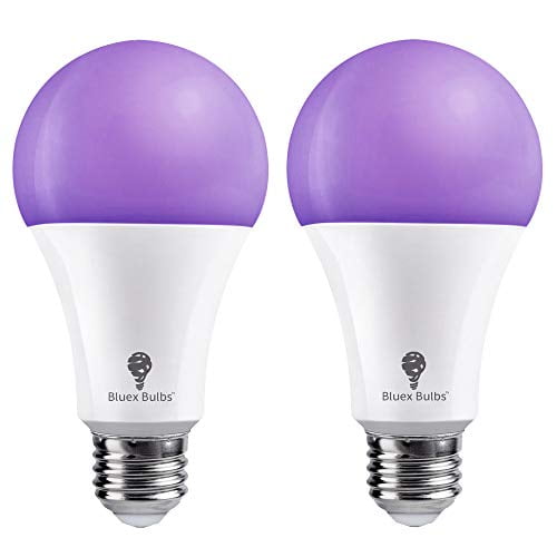 2 Pack A21 UV LED Black Light Bulb, 16W E26 UV Blacklight