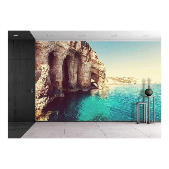 wall26 Beautiful Sea Landscapes on Zakynthos Island in Greece - Removable Wall Mural | Self-Adhesive Large Wallpaper - 66x96 inches