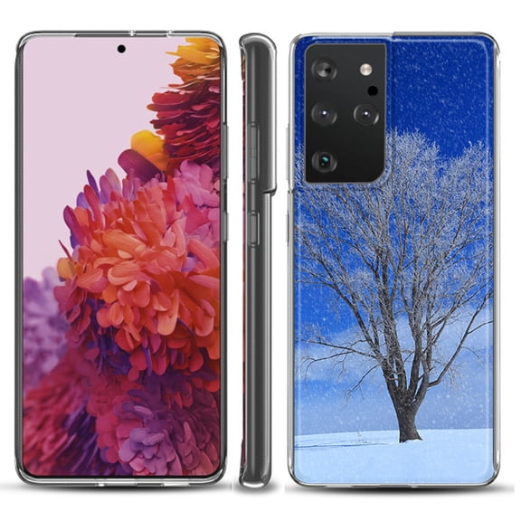 Slim-Fit Lightweight Protective Phone Case compatible with Samsung Galaxy S21 ULTRA 5G, by OneToughShield ® - Snowing Tree