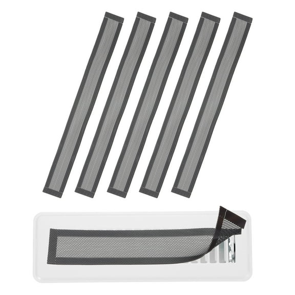 Uxcell 6Pcs Magnetic Floor Vent Covers, Floor Register Cover Mesh Air Vent Screen Filters, Great for Home (Black, 14-Inch x 2-Inch)