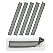 Uxcell 6Pcs Magnetic Floor Vent Covers, Floor Register Cover Mesh Air Vent Screen Filters, Great for Home (Black, 14-Inch x 2-Inch)