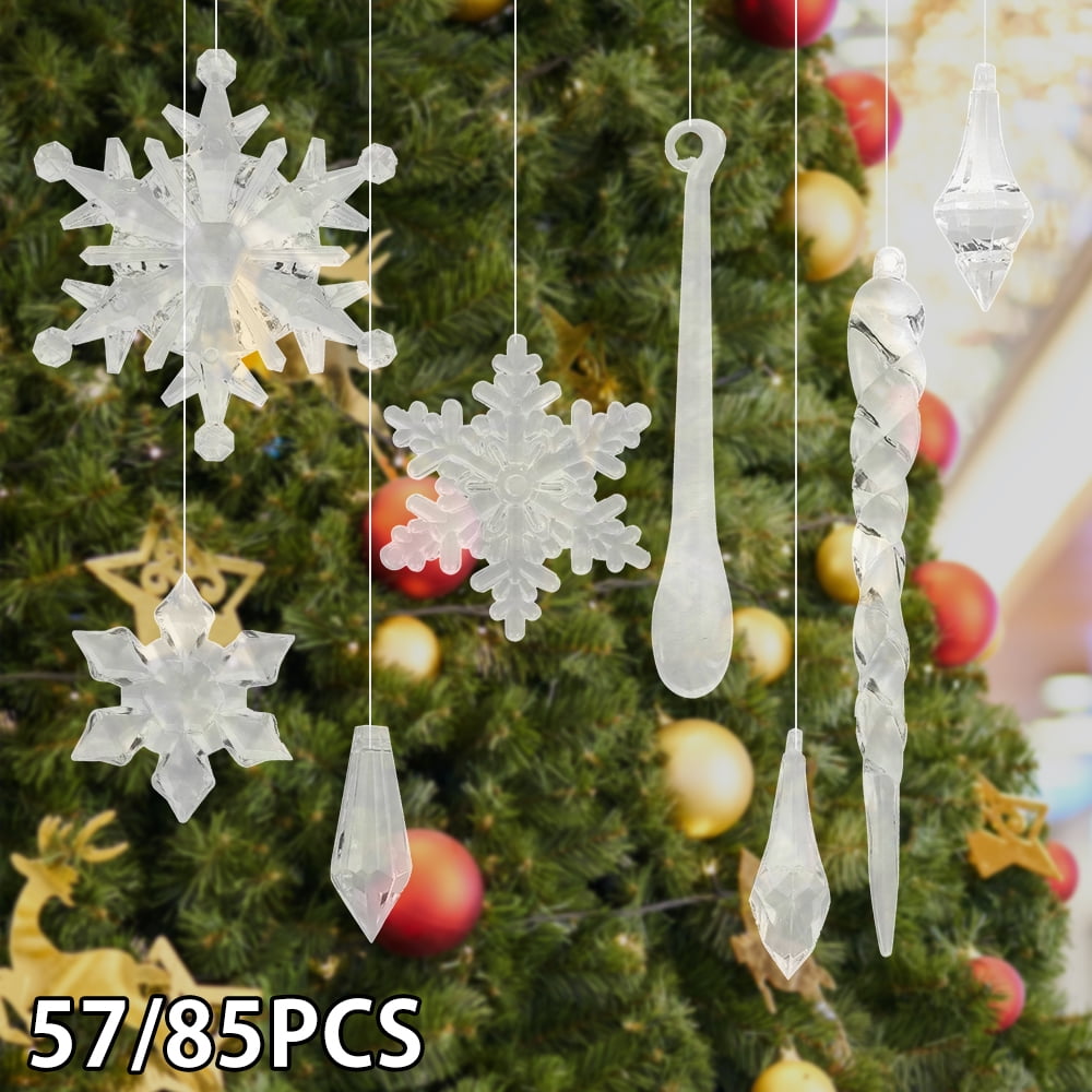Details about   300pcs /Bag Classic Snowflake Ornaments Christmas Tress Wedding Party Home Decor