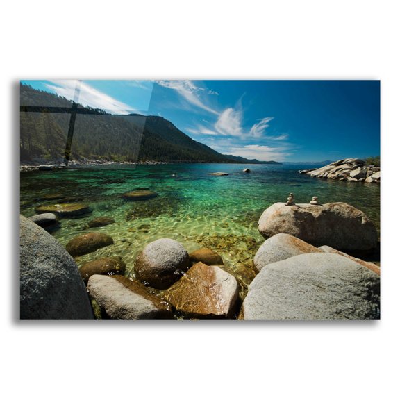 Epic Art 'Center Light' by Natalie Mikaels, Acrylic Glass Wall Art, 24"x16"