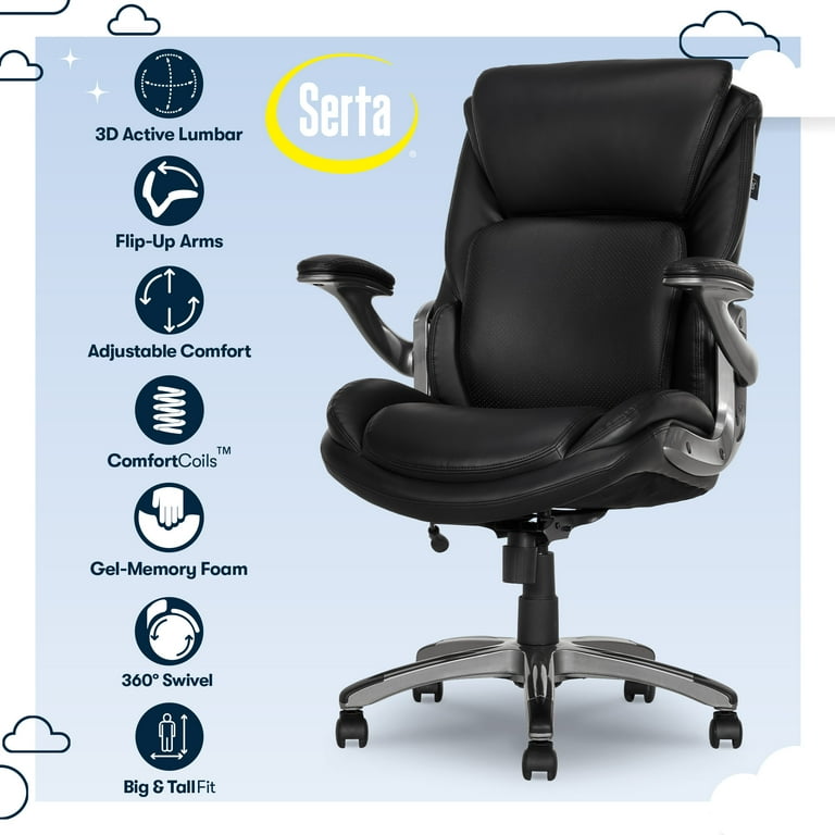 Active Back Big & Tall Office Managers Chair with Memory Foam