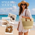 thumbnail image 6 of DAKIMOE Straw Beach Bag For Women Summer Boho Tote Bag Handbags Large Shoulder Purses Woven for Vacation, 6 of 7