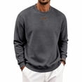 thumbnail image 6 of Crewneck Sweatshirts for Men Long Sleeve Small Logo Regular Fit Casual Pullover Tops, 6 of 8