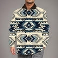 thumbnail image 5 of ZCFZJW Mens Western Aztec Jacket Vintage Print Sherpa Jackets Men Fall Winter Sherpa Fleece Lined Ethnic Style Casual Zipper Fuzzy Warm Outwear Coat with Pocket Beige XL, 5 of 8