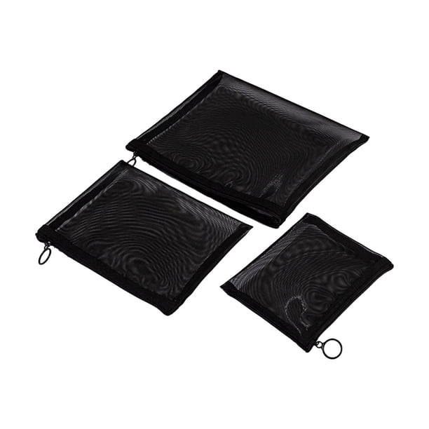 Bolsas de malla para maquillaje, organizador de cosméticos con apertura de cremallera, almacenamiento de artículos de tocador para el hogar, bolsa de estilo B