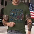 thumbnail image 2 of TOWED22 Men's America 250 Printed Casual T-Shirt 4Th of July American Flag Patriotic Tee(AG,M), 2 of 7