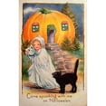 thumbnail image 3 of Vintage Apple Collection 17x24 Black Modern Framed Museum Art Print Titled - Halloween Come Spooking.tif, 3 of 5