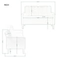 thumbnail image 4 of BSHTI Modern Standard Loveseat Couch,with Removable Back Cushions,Sturdy Construction,Linen Blend Upholstery,Square Arm,Black, 4 of 14