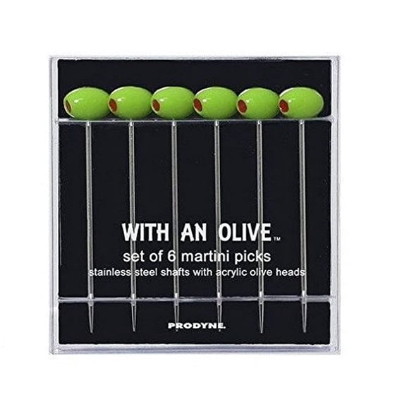 Prodyne OL-6 Cocktail Picks, Green