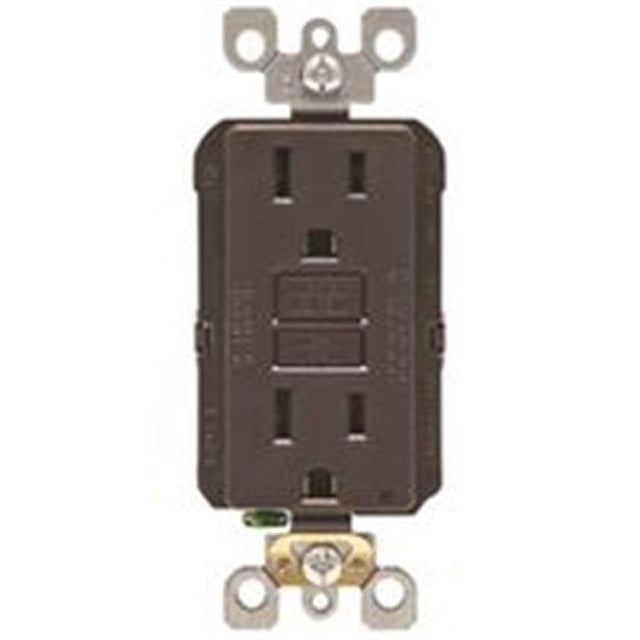 Leviton Mfg R00-GFNT1-00K 15A Outlet GFCI Self Test - 120V- Brown