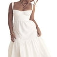 thumbnail image 3 of Femmes Slip Robe Sans Manches Robe Coupe Basse Longue d'Été Robe Swing, 3 of 7