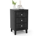 thumbnail image 1 of Costway Table de Chevet Table d'Appoint avec 3 Tiroirs pour Chambre Salon Noir, 1 of 10