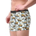 thumbnail image 2 of Yiaed Construction Vehicle Print Men's Soft Cotton Boxer Shorts Breathable Boxers Underwear Moisture-Wicking Underwear Stretch Boxer Briefs for Man-Medium, 2 of 5