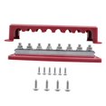 thumbnail image 1 of Bloque de distribución de energía, pernos M10 de 600A, 6 tornillos cortos, barra colectora de batería de 48 V, bloque de terminales de barra colectora rojo, 1 of 8