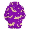 thumbnail image 4 of Hoodies Purple Bat Casual Pullover Hoodie Long Sleeve Sweatshirts Birthday Gift, 4 of 5