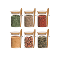 thumbnail image 1 of Xtellar 6 Frascos De Vidrio Especieros Tapa Almacenamiento 240ml, 1 of 1