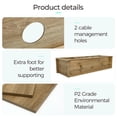 thumbnail image 3 of LINSY HOME Modern Farmhouse TV Stand for TVs up to 75", Home Entertainment Center with Storage Cabinet and Adjustable Shelves,Oak, 3 of 8
