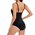thumbnail image 3 of QHFBli Women Tummy Control One Piece Swimsuit Modest Bathing Suit Full Coverage High Neck Swimwear, 3 of 6