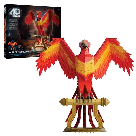 4D Build, Harry Potter Fawkes Phoenix 3D Model Kit with Stand, Harry Potter Collectibles & Desk Décor, Adult Puzzle, Building Toys, 172 Pieces, 3D Puzzles, Gift Ideas for Ages 12 & Up