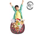 thumbnail image 3 of Floral Storage Toy Bag Chair, Rose Canina Flower Continuous Feminine Pattern, Stuffed Animal Organizer Washable Bag, Small Size, Ruby Hunter Green, by Ambesonne, 3 of 3