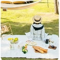 thumbnail image 4 of Naiovety Manta de picnic de playa para exteriores, parque, camping, manta de playa, manta de picnic extragrande Kits de desorden para acampar blanco Incluye cinturón largo, 4 of 5