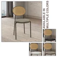 thumbnail image 2 of LeisureMod Euston Modern Wicker Dining Chair with Velvet Round Seat Set of 2, 2 of 11