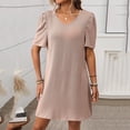 thumbnail image 6 of WRKEKC Summer Casual Dresses for Women, Womens Plus Size T-Shirt Dresses, Knee Length Dress for Women,Women's Casual Stripe Summer Short Sleeve Round-Neck Dress, 6 of 8