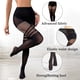 thumbnail image 3 of Xiao Hua 2 pares de calcetines de red de pesca opacos con tirantes para mujer, medias de imitación con tirantes hasta el muslo para mujer, medias de malla hasta el muslo para mujer, negras, 3 of 4