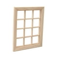 Alasum Miniature Wooden Dollhouse Window - 4.91x3.73 Inch DIY Fairy Garden Decor With Opening/Closing Feature