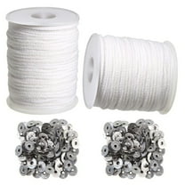 Candle Wick Set DIY 100% Cotton Pre-Waxed Long Wick Base Household Candle Making Natural Lead-Free No Smoke Safe Stable Burning for Jars Pillars Crafts