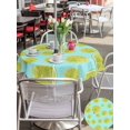 thumbnail image 5 of Outdoor Tablecloth with Umbrella Hole for Patio/Picnic/Party/Camping, Sliced Lemon Waterproof Table Cloth Round Cover Washable, Simple Summer Tropical Green (Dia 54"), 5 of 8