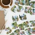 thumbnail image 3 of 10 Pcs Forest Waterfall Pattern PVC Cup Transfer Stickers Colorful Flowers Landscape Scenery UV Waterproof Cup Sticker Kit for 16 oz Glasses Window Home Decoration, 3 of 8