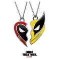 thumbnail image 2 of Junior's Marvel: Deadpool & Wolverine Best Friends Necklace Poster  Graphic Tee White Medium, 2 of 3