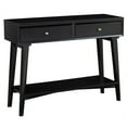 thumbnail image 1 of Alpine Furniture Flynn Wood Console Table with 2 Drawers in Black, 1 of 7