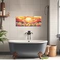 thumbnail image 3 of ZHONGYUTONG Boho Mountain Wall Art 3 Piece Canvas Print Boho Landscape Pictures Wall Decor for Bedroom Modern Sunrise Artwork Framed (11.00" x 14.00" x 3PCS), 3 of 5