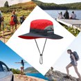 thumbnail image 5 of Sombrero para el sol con cola de caballo para mujer, protección UV, malla plegable, sombrero de pesca para playa de ala ancha, 5 of 5