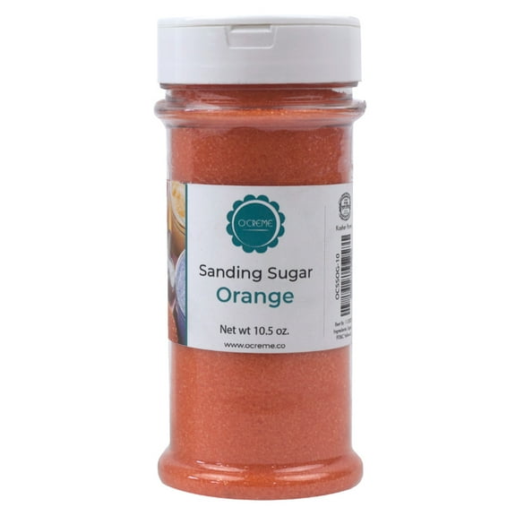 OCreme Sanding Sugar for Cookie or Cupcake Decorations - 10.5 OZ, Orange