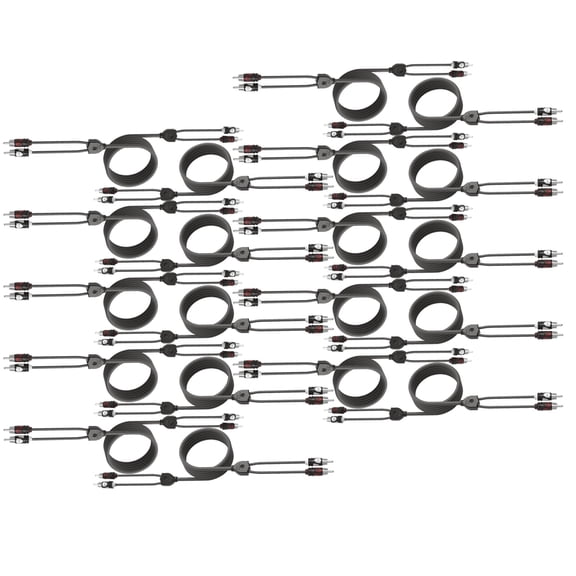 Wet Sounds 20 Case Pack of WW-RCA.5M-SH 2CH Wet Wire 1/2 Meter RCA Cable