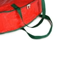 thumbnail image 4 of Christmas Wreath Storage Bag Durable Tarp Material Zipper Sturdy Carry Handles Garage Organization For Seasonal Holiday Wreath De (24x7 inch), 4 of 5