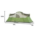 thumbnail image 2 of Coleman 8-Person Montana Cabin Camping Tent with Hinged Door, Green, 2 of 9