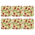 thumbnail image 2 of Disketp Cherries And Ladybirds Funny Coasters,6 Pcs Leather Coasters With Holder, Perfect Housewarming Hostess Gifts,Protect Furniture From Water Marks Scratch And Damage, 2 of 9
