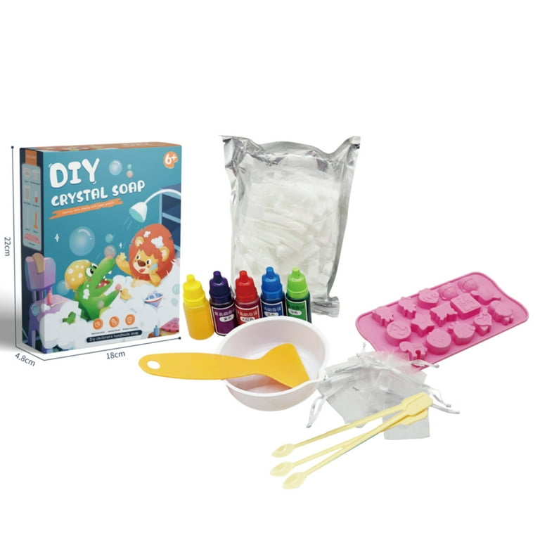 GirlZone Little Artisan Make Your Own Soap Kit, Over 100 Awesome Pieces in  One Soap Making Kit to Create 12 Cake Kids Soap with Yummy Scents and